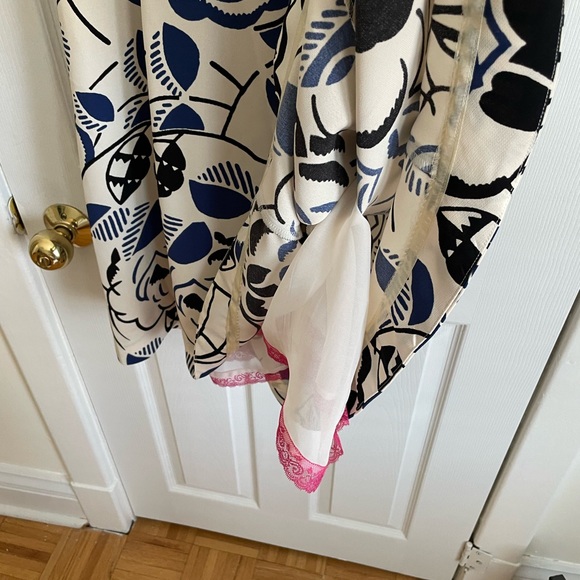 White and blue/black Anthropologie dress - Picture 4 of 7